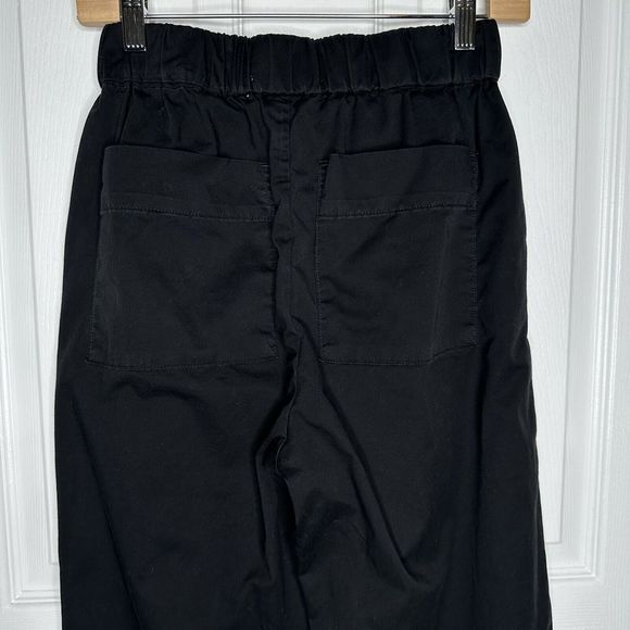 EVERLANE Organic Cotton the Easy Pants Elastic Waist Black Sz 4 - Picture 3 of 12